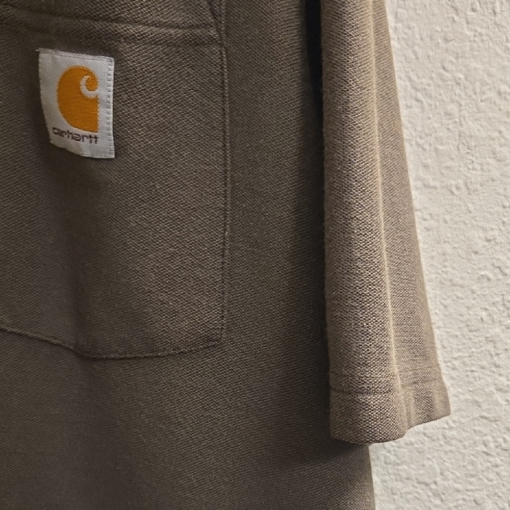 Carhartt Pocket Polo Shirt - Olive Green - Large Tall - Picture 9 of 14